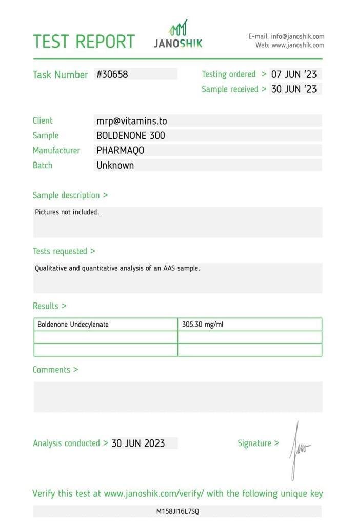 pharmaqo labs boldenone 300